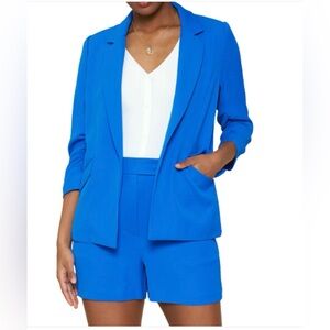 Electric blue blazer set with shorts. Like new!